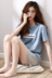 Mùa hè cotton Hàn Quốc ngắn tay đồ ngủ cô gái chất béo mm kích thước lớn lỏng dịch vụ nhà có thể được đeo bên ngoài hai mảnh phù hợp với phần mỏng Bộ Pajama