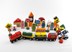 Xe dấu hiệu giao thông domino trẻ trẻ em trai và bé gái đô thị an toàn giao thông báo hiệu đường bộ biết khối xây dựng đồ chơi Khối xây dựng