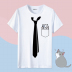 Mèo Sân Sau T-Shirt Ngắn Tay Áo Phim Hoạt Hình Dễ Thương Demi Anime Khoảng Hai Nhân Dân Tệ Quần Áo Nam Giới và Phụ Nữ Tops Mùa Hè sticker cute đồ ăn Carton / Hoạt hình liên quan