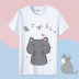 Mèo Sân Sau T-Shirt Ngắn Tay Áo Phim Hoạt Hình Dễ Thương Demi Anime Khoảng Hai Nhân Dân Tệ Quần Áo Nam Giới và Phụ Nữ Tops Mùa Hè sticker cute đồ ăn Carton / Hoạt hình liên quan