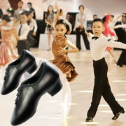 Giày khiêu vũ cho trẻ em Giày Latin cho bé trai Giày đế mềm đế mềm mùa thu và mùa đông Trẻ em trai mới bắt đầu - Khiêu vũ / Thể dục nhịp điệu / Thể dục dụng cụ