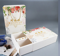 картон 纯手工阿胶糕包装盒半斤装礼品盒纸盒手提袋500g固元糕礼盒一斤装