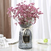 Bình thủy tinh màu xám trong nhà Bắc Âu rộng miệng dày trà màu hoa huệ trang trí tinh tế đơn giản thủy tinh tươi - Vase / Bồn hoa & Kệ