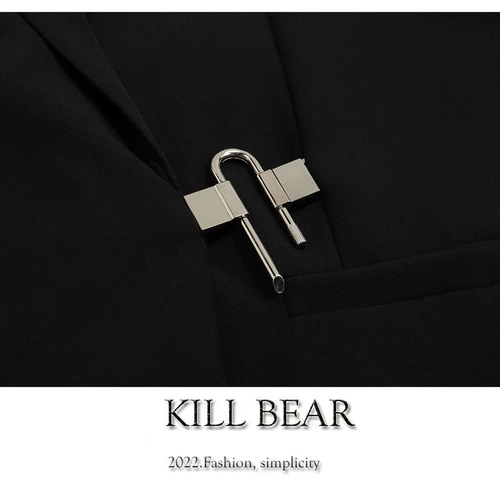 Брендовый костюм, сексуальная куртка, V-образный вырез