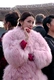 Pre-sale 21 carat Dili Reba với cùng một chiếc áo khoác lông Liu Jiayin áo khoác lông màu hồng dài giả len bãi biển Faux Fur
