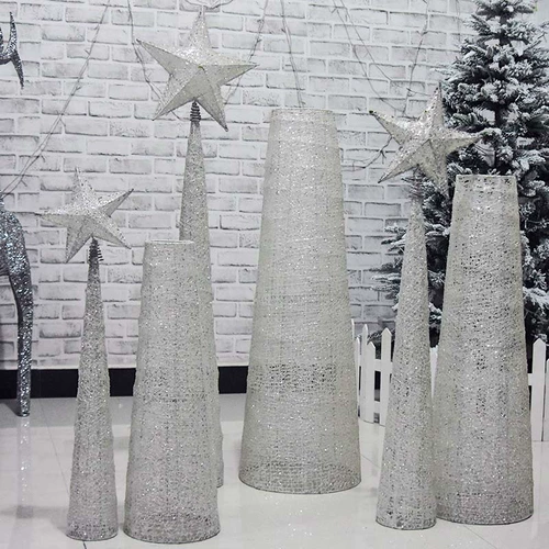 Рождественская железная башня рождественская елка с тремя вещами флэш -цветок последовательно