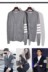 17SS mùa thu và mùa đông TB cardigan couple Slim V-Cổ áo len áo len giản dị áo len nam giới và phụ nữ với cùng một chiếc áo khoác áo khoác len mỏng Cặp đôi áo len