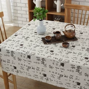 gió của Trung Quốc retro nền nhân vật Zen thư pháp Trung Quốc khăn trải bàn bông cuốn sách bàn trà vải vải che khăn - Khăn trải bàn