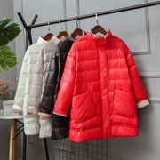Áo khoác nữ 2019 mẫu mới nổ phiên bản Hàn Quốc của áo khoác rộng trùm đầu chống hở giải phóng mặt bằng Dongdaemun - Xuống áo khoác
