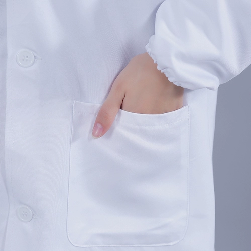 Химический белый халат для работы, униформа врача, короткий рукав