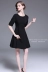 Xuân 2019 mới của phụ nữ váy đen cổ tròn tay ngắn khí chất thon gọn eo thon đen một chiếc váy chữ - váy đầm