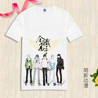 Toàn thời gian thạc sĩ T-Shirt ngắn tay sửa chữa lá Huang Shaotian hai nhân dân tệ anime xung quanh nam giới và phụ nữ phim hoạt hình ngắn tay Meng new anime sticker búp bê