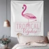 Cô gái trái tim màu hồng mạng lưới Bắc Âu vải nền in treo vải kỳ lân flamingo tấm thảm vải trang trí vải thảm tròn trang trí Tapestry