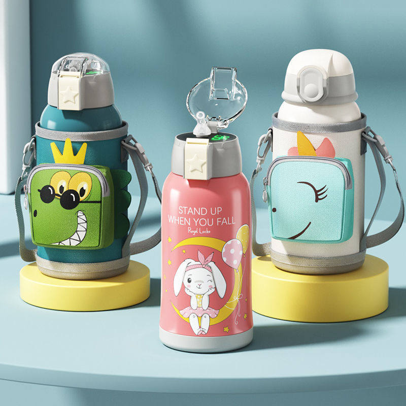 儿童保温杯不锈钢两用带吸管水壶(热品库)