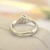 925 bạc thiên thần hôn đơn giản hình trái tim chiếc nhẫn kim cương Hàn Quốc phiên bản của kim cương- nạm mở vòng doanh vòng bạn gái món quà