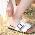 Thổ Nhĩ Kỳ S925 sterling bạc mắt cá chân nữ khí chất đơn giản retro gió chuyển hạt trang sức quà tặng sinh viên vòng chân bạc tây tạng Vòng chân
