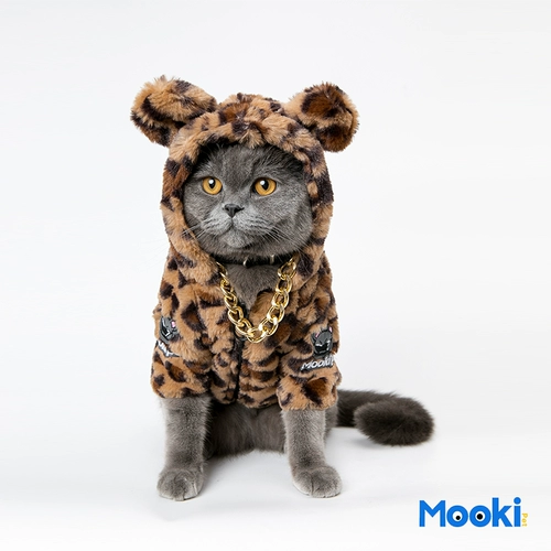 Mookipet Cats, Dogs Pet, одежда для кошек, осенние и зимние маленькие собаки, кошки, кошки, леопардовые куртки, милые