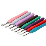 16 -летний магазин более 20 цветовых крючков вязание инструментов набор для одиночной конфеты цвет мягкая ручка с ручным крючком