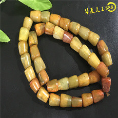 Украшения на руку 高古玉老岫玉仿古玩古董玉器做旧玉璧手把件串珠圆珠项链佛珠送礼