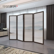 Màn hình tùy chỉnh 
            vách ngăn phòng khách phòng ngủ văn phòng Trung Quốc đơn giản hiện đại gấp di động gỗ rắn tùy chỉnh màn hình gấp bức tranh phong cảnh