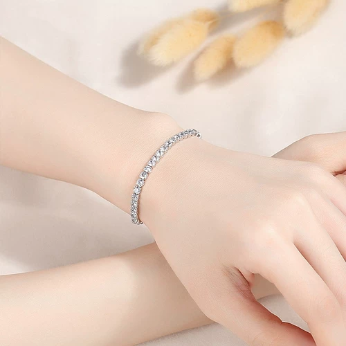 Платиновый импортный небольшой дизайнерский универсальный регулируемый браслет, платина 950 пробы, инкрустировано бриллиантами, серебро 925 пробы