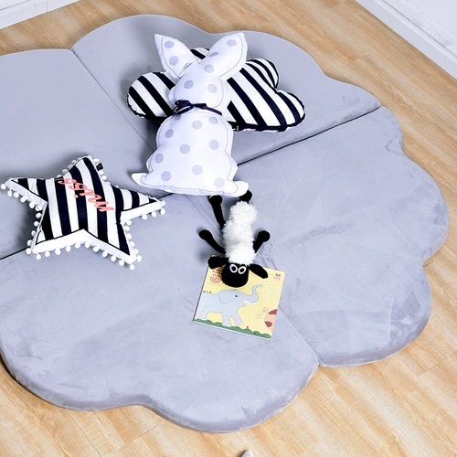 Детский ковер для ползания, нескользящий игровой коврик, съёмные складные бортики, увеличенная толщина