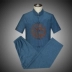 Phong cách Trung Quốc mùa hè nam trung niên tay ngắn Tang phù hợp với nam cotton và lanh phù hợp với Trung Quốc kích thước lớn trang phục quốc gia cha