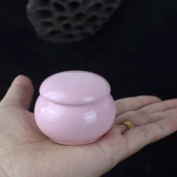 Маленький чайный горшок чайный лист Керамика Дан Медицина Таблетки 5G Ароматный порошок контейнер розовый лотос плоская китайская кремовая коробка