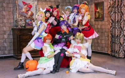 taobao agent Cosplay clothing lovelive! Halloween Ver Dancing Stars on Me