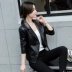 Da phụ nữ đoạn ngắn pu leather blazer 2018 mùa xuân và mùa thu mới của Hàn Quốc phiên bản của slim slim leather jacket chương trình khuyến mãi