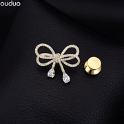 Bow trâm dễ thương Nhật nhỏ cổ áo pin khóa chống ánh sáng trâm nữ cao cấp zircon cổ áo pin khóa cố định quần áo - Trâm cài