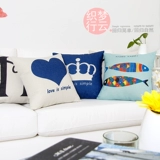 Мультяшный диван в форме сердца в обеденный перерыв, подушка, из хлопка и льна