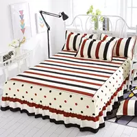 Bông bedspread giường váy một mảnh khăn trải giường bảo vệ tay áo lá sen ren nhóm giường đôi 1,8 m 2.0m mùa hè - Váy Petti giường váy