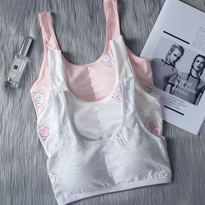 少女无钢圈内衣运动纯棉背心发育期文胸