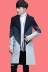 Áo khoác len nam dài cổ điển phiên bản Hàn Quốc của Nizi 褂 người đàn ông đẹp trai áo khoác gió - Áo len áo phao nam hàng hiệu Áo len