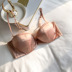 2 1 nửa ly ren satin satin ngực lớn ngực mỏng cup tập hợp trên đồ lót rim bra - Bộ đồ lót do lot Bộ đồ lót