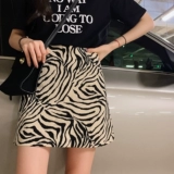 ANLI STYLE 2019 новая юбка трапециевидного силуэта с высокой талией, классная юбка в один шаг с рисунком зебры для девочек, супер горячая, утягивающая и универсальная