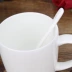 Đơn giản xương cốc văn phòng cốc nước bằng gốm có nắp muỗng sáng tạo dung tích lớn uống cà phê vài tách - Tách