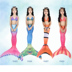 Trẻ em của nàng tiên cá áo tắm nàng tiên cá đuôi cô gái mermaid costume swimwear ba mảnh có thể được trang bị mắt cá chân Đồ bơi trẻ em