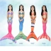 Trẻ em của nàng tiên cá áo tắm nàng tiên cá đuôi cô gái mermaid costume swimwear ba mảnh có thể được trang bị mắt cá chân