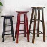 Твердый деревянный круглый стул Высокий стул