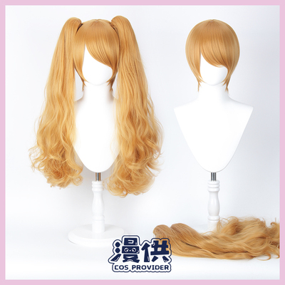 taobao agent One Piece COS Charlotteburin COS wig dual ponytail+short hair body caramel color
