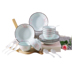 Nhật bản-phong cách sức khỏe khóa ảnh màu món quà gốm đặt món ăn kết hợp bát đĩa gia dụng bộ đồ ăn gói dày chống bỏng bộ chén đĩa đẹp Đồ ăn tối