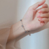 S925 sterling bạc nhiều lớp tự nhiên moonstone bracelet nữ Hàn Quốc phiên bản của hai lớp đơn giản sinh viên cá tính Sen Sở mật ong tươi Vòng đeo tay Clasp