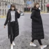 Chống mùa bông phụ nữ dài phần trên đầu gối 2018 mùa đông mới Hàn Quốc phiên bản của xuống bông đệm mỏng kích thước lớn bông áo khoác áo khoác mũ lông nữ Bông