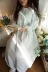 New Nhật Bản xếp li Crepe hòa tan trong nước Lace Court Cotton Retro Váy ngủ công chúa ngọt ngào và thanh lịch Mùa xuân hè - Đêm đầm
