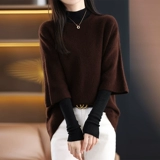 Демисезонный кашемир, модный шерстяной жилет, круглый воротник, в корейском стиле