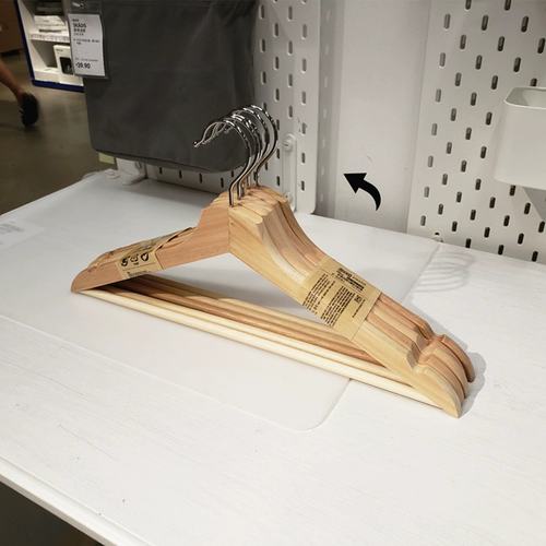 Ikea, изогнутое корректирующее боди, деревянная вешалка из натурального дерева