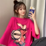 Tide, красная летняя футболка, жакет, популярно в интернете, оверсайз, в корейском стиле