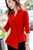 Bộ đồ vest đỏ nữ Hàn Quốc phiên bản 2019 mới tay áo giản dị nhỏ phù hợp với bộ đồ chuyên nghiệp phỏng vấn áo liền quần - Bộ đồ Bộ đồ